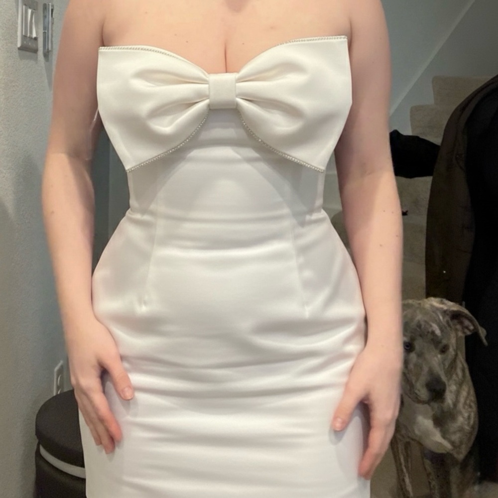 NEW House of CB Strapless “Ariella” Dress with Bow Accent